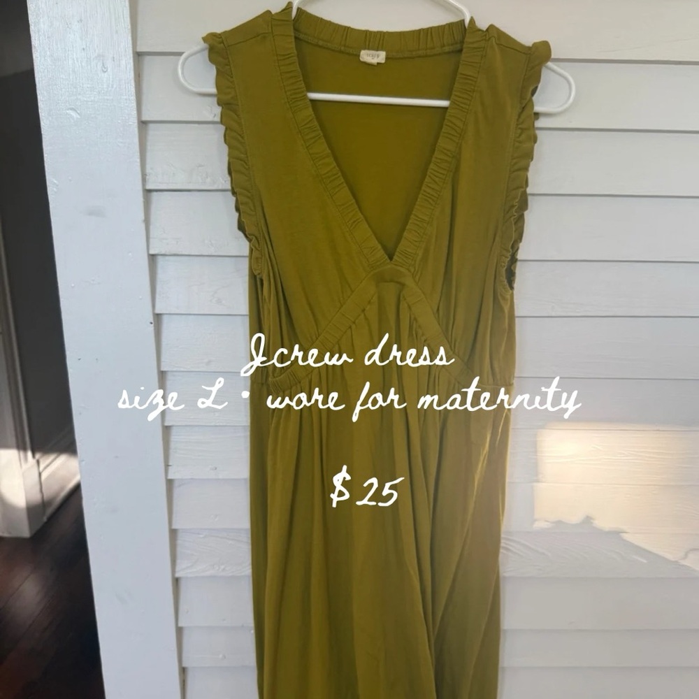 J. Crew Mustard Midi Dress